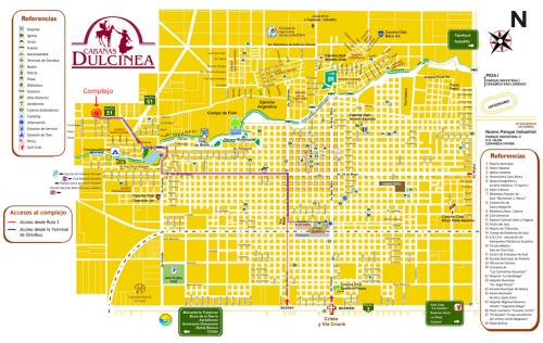 Plano de ubicación del Complejo Cabañ Dulcinea